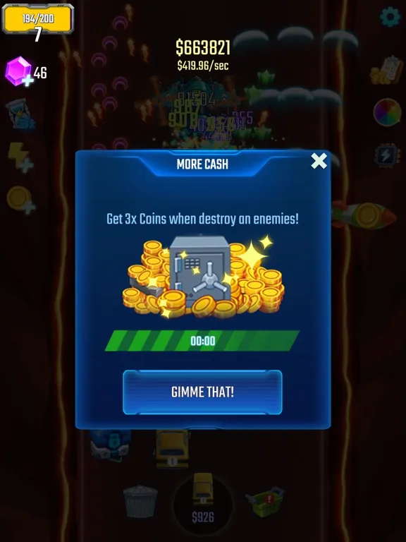 Ảnh chụp màn hình của Galaxy Defense:Space Rider iPad 