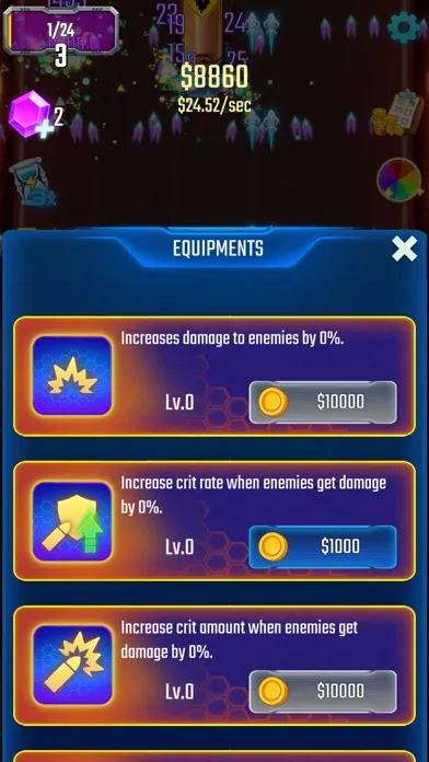 Ảnh chụp màn hình của Galaxy Defense:Space Rider