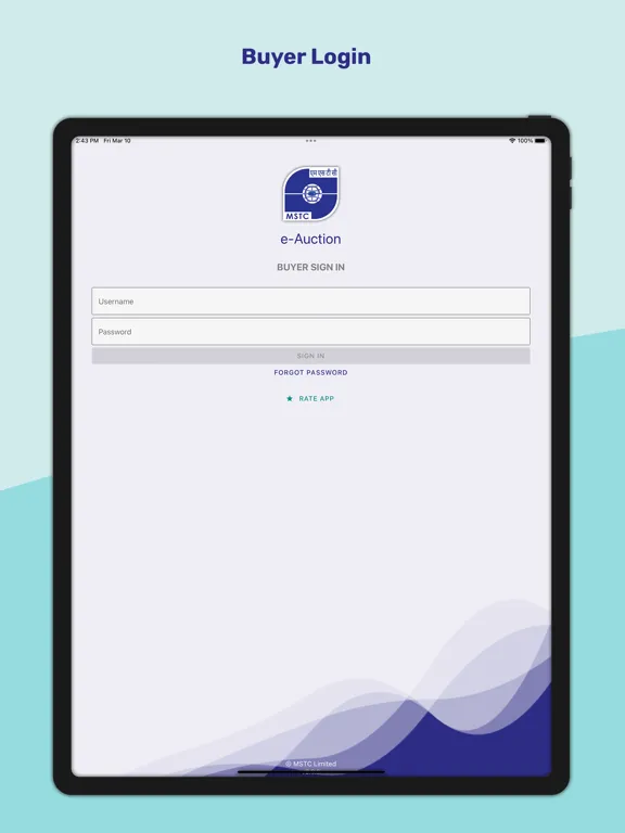 MSTC eAuction iPad  স্ক্রিনশট