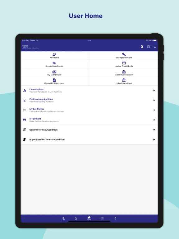 MSTC eAuction iPad  স্ক্রিনশট