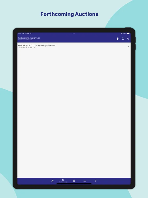 MSTC eAuction iPad  স্ক্রিনশট