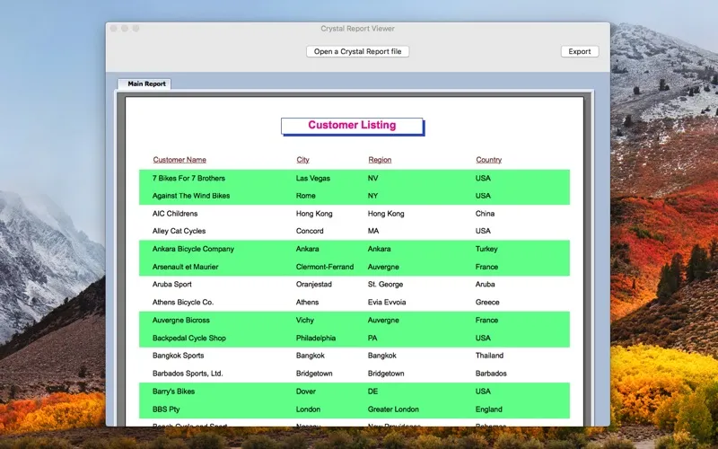Crystal Report Viewer Screenshots