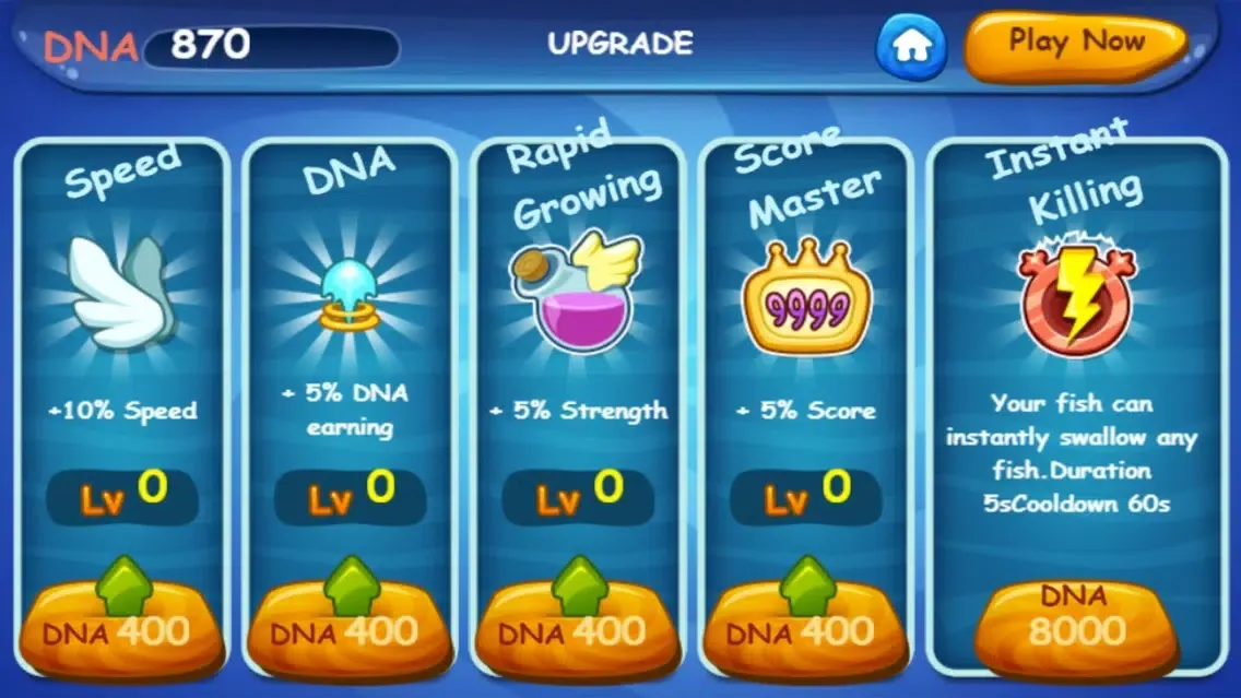 Capturas de tela do Blue Sea - Hunger Fish!