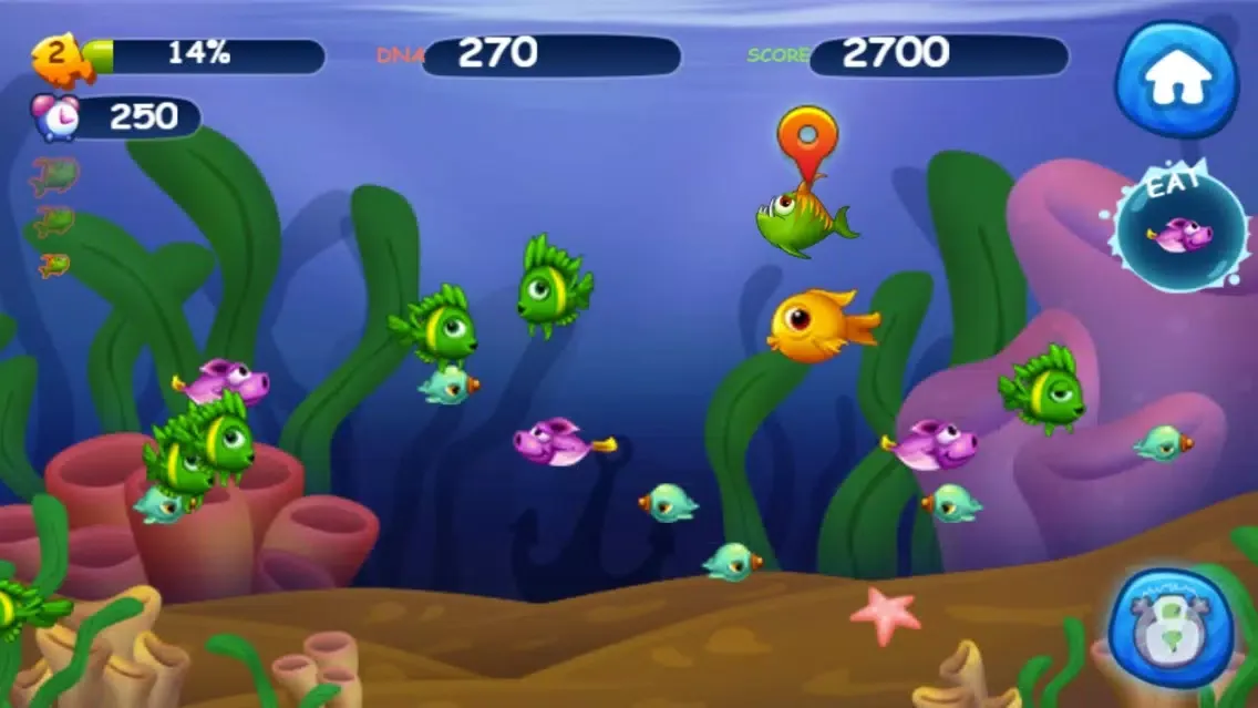 Capturas de tela do Blue Sea - Hunger Fish!