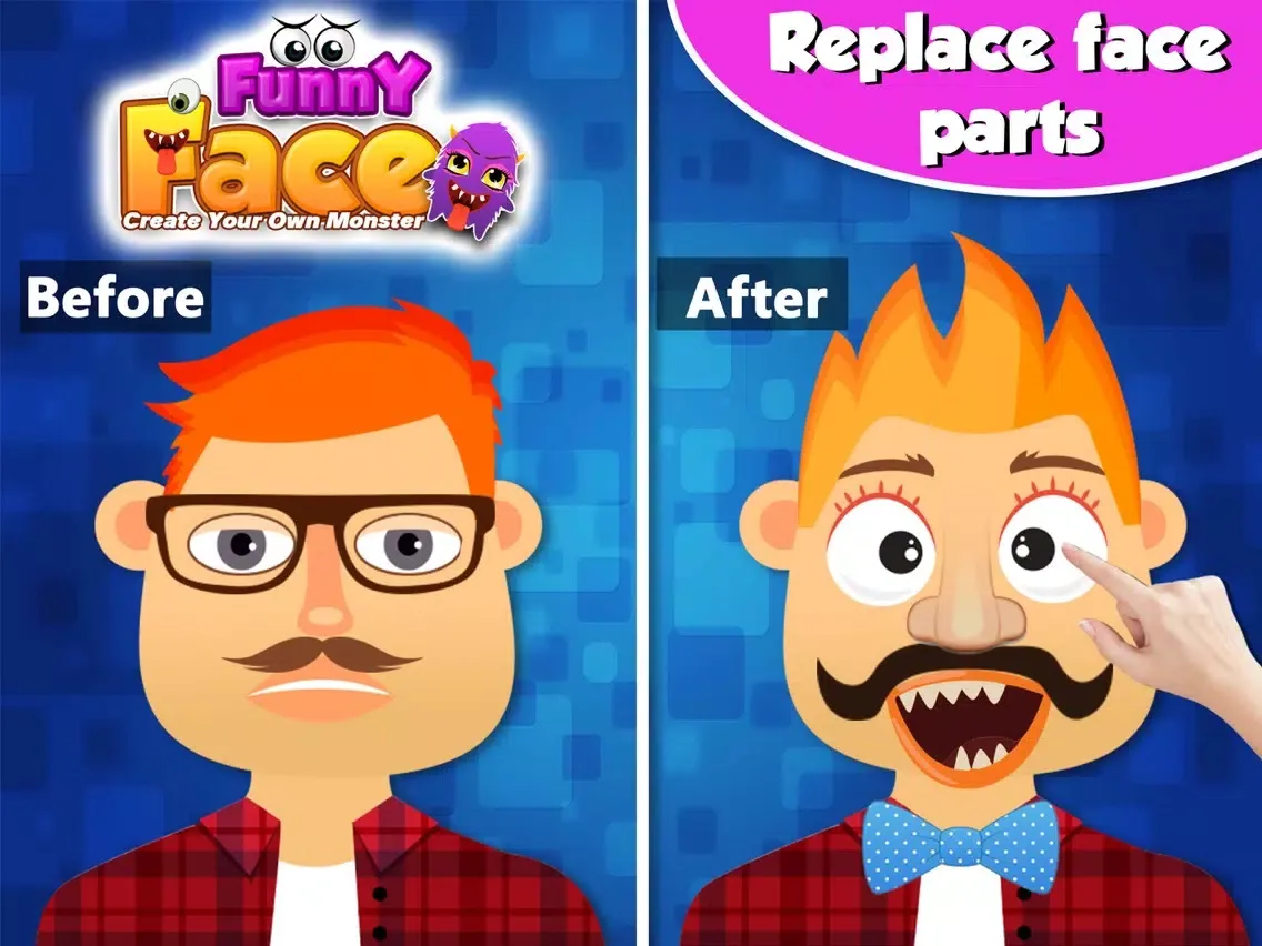 Funny Face Create Your Own Monster iPad  Screenshots