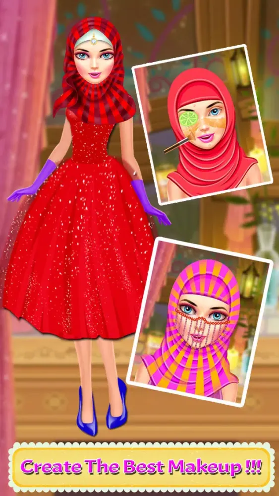 Captures d'écran de Hijab Wedding Salon - Makeover & Makeup Girls Game