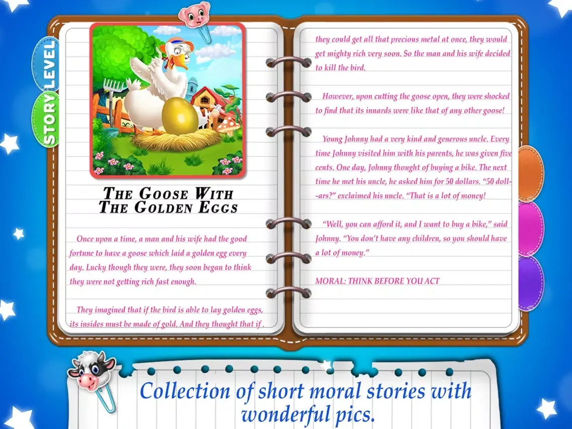 Short Moral Story Book iPad  Ekran Görüntüleri