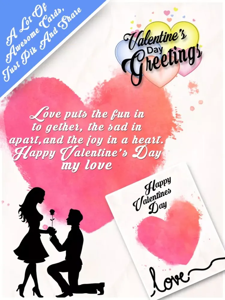 Valentine Day 2017 - Greetings Card Maker iPad  স্ক্রিনশট