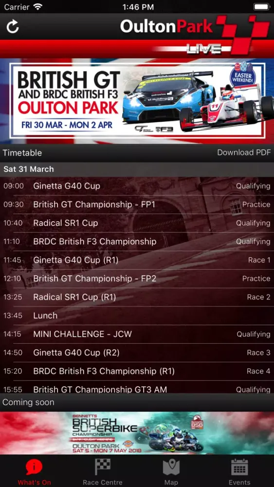 Zrzuty ekranu Oulton Park LIVE!
