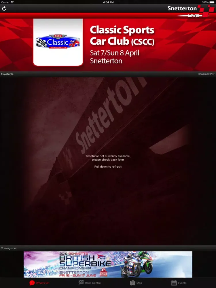 Zrzuty ekranu Snetterton LIVE! iPad 