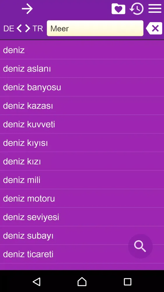 German Turkish Dictionary Screenshots