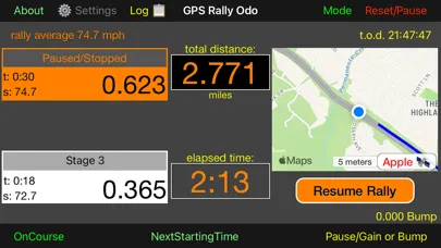Скриншоты GPS Rally Odometer