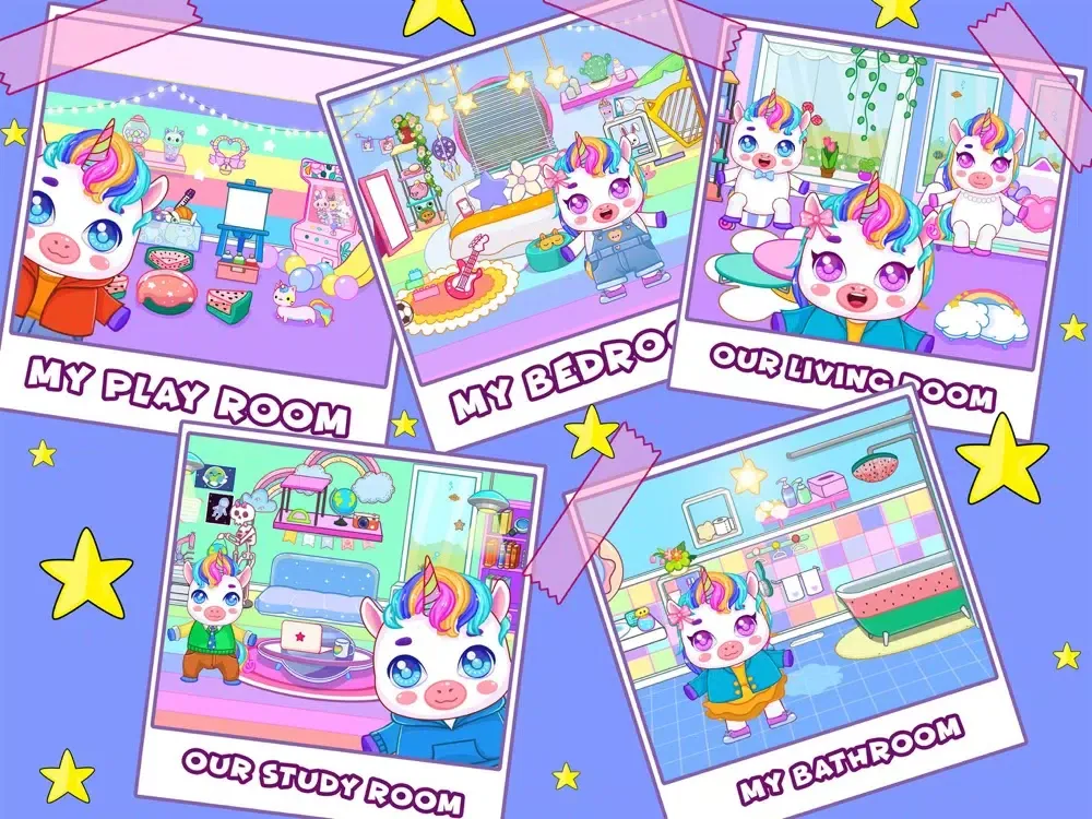 Zrzuty ekranu Mini Town: Unicorn Home iPad 