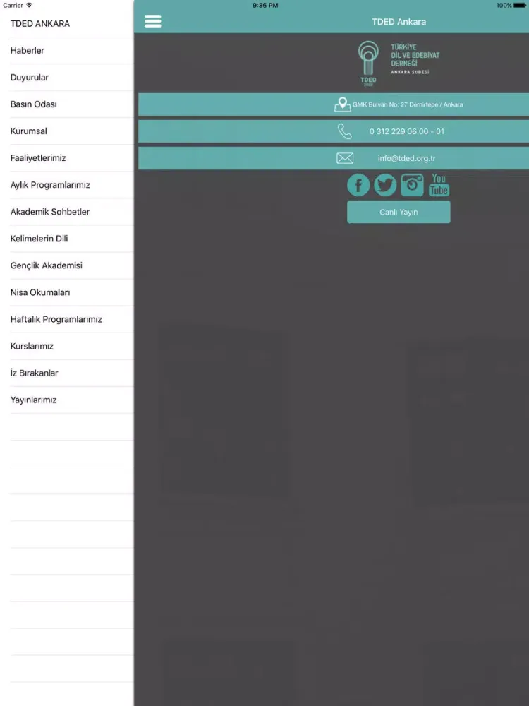 TDED Ankara iPad  Screenshots