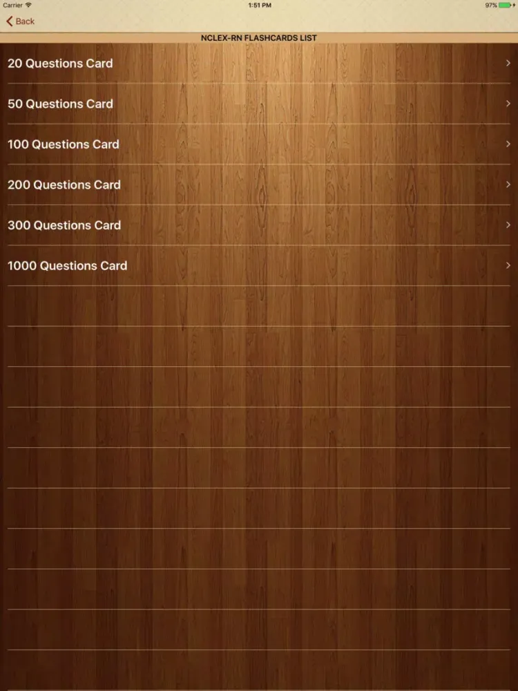 NCLEX-RN Flashcards iPad  Screenshots