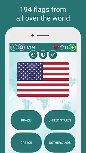 Zrzuty ekranu Geography Quiz - World Flags