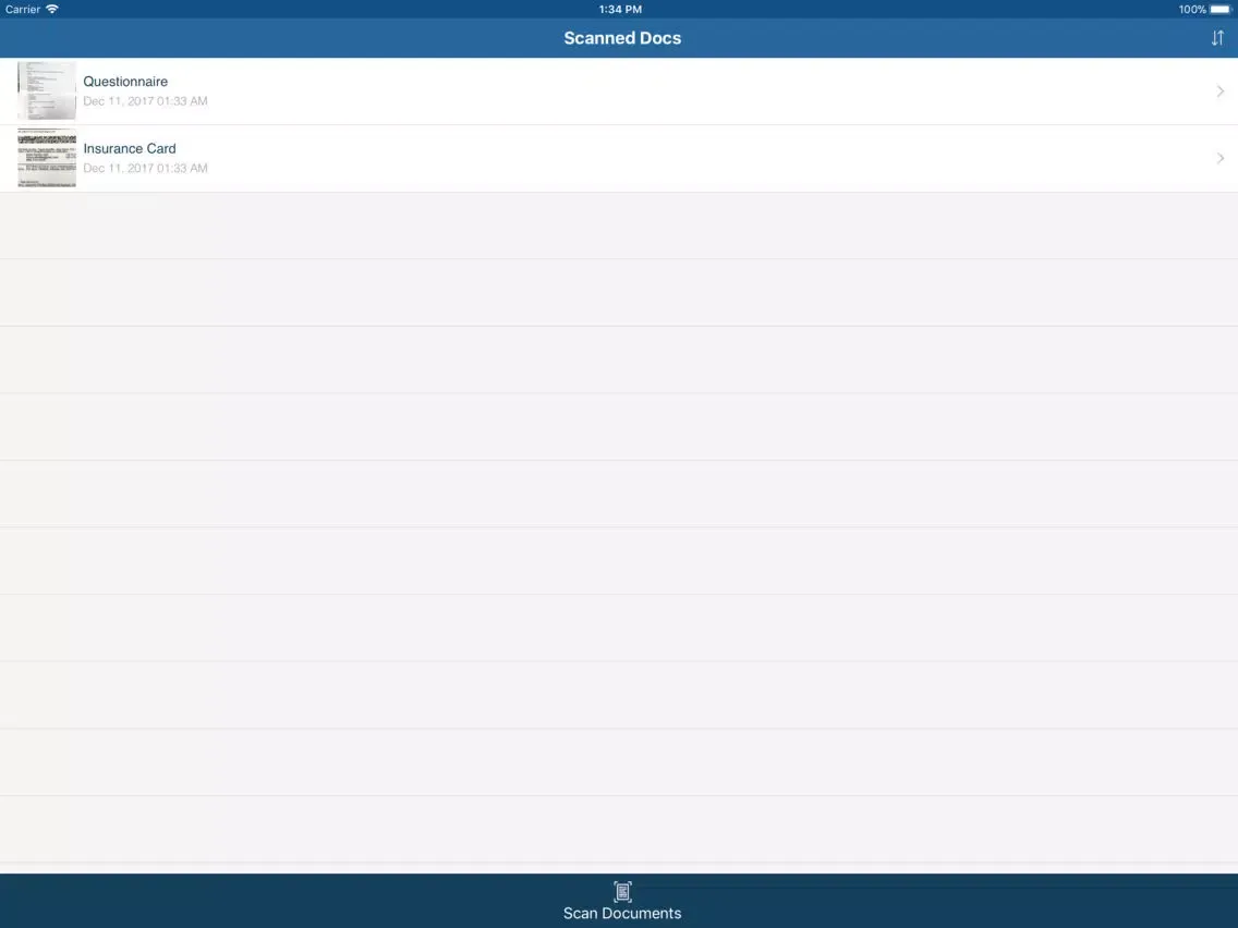 MTBC Doc Scan iPad  Screenshots