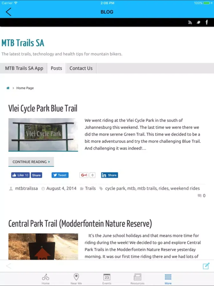 MTB Trails SA iPad  スクリーンショット