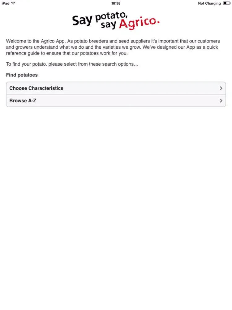 Agrico Potato iPad 应用截图
