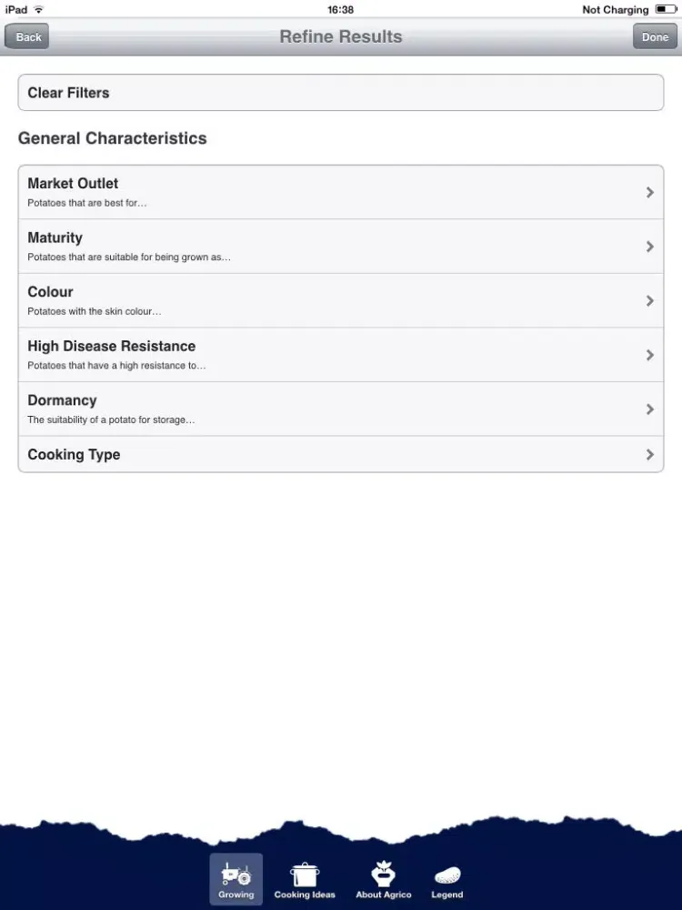 Agrico Potato iPad 应用截图