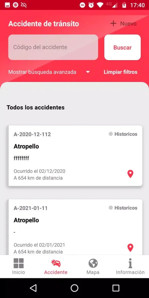 SRAT Móvil Screenshots