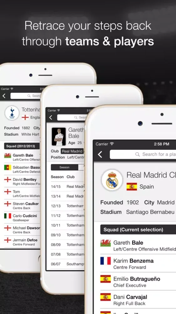 Tangkapan layar IFDb - International Football Database