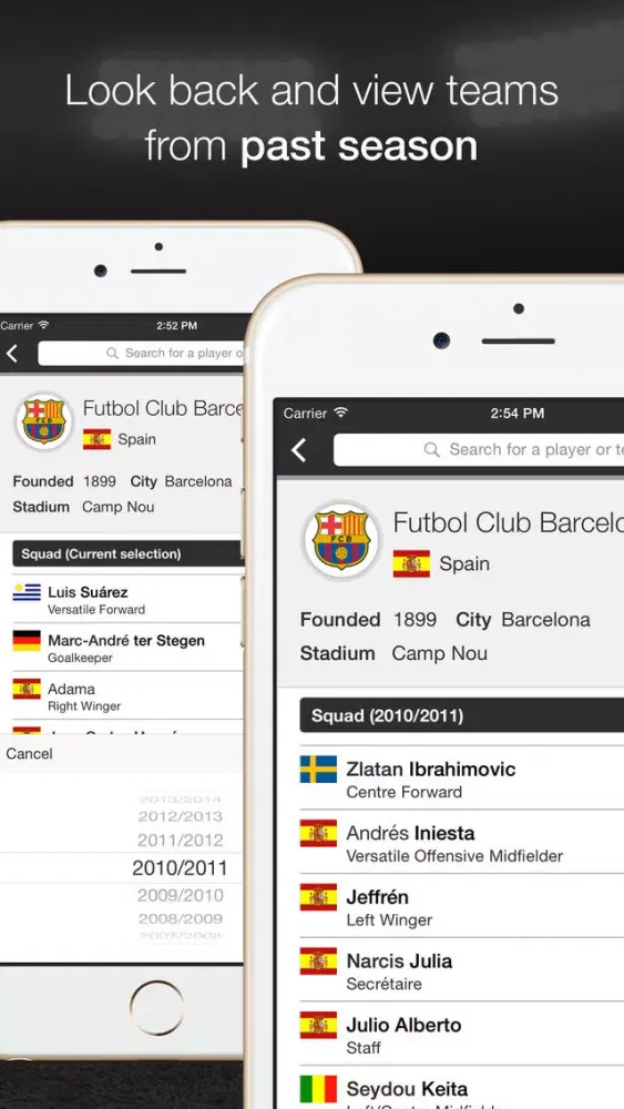 Tangkapan layar IFDb - International Football Database