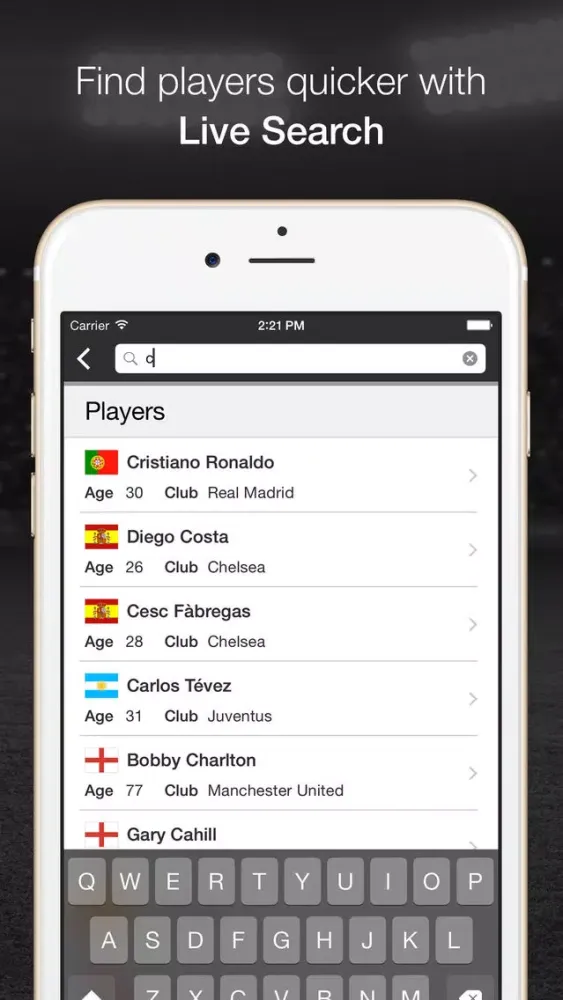 Tangkapan layar IFDb - International Football Database