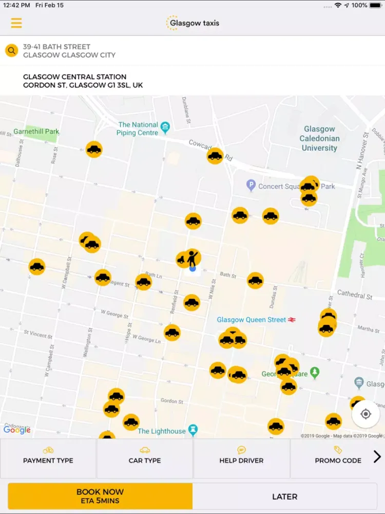 Glasgow Taxis iPad 应用截图