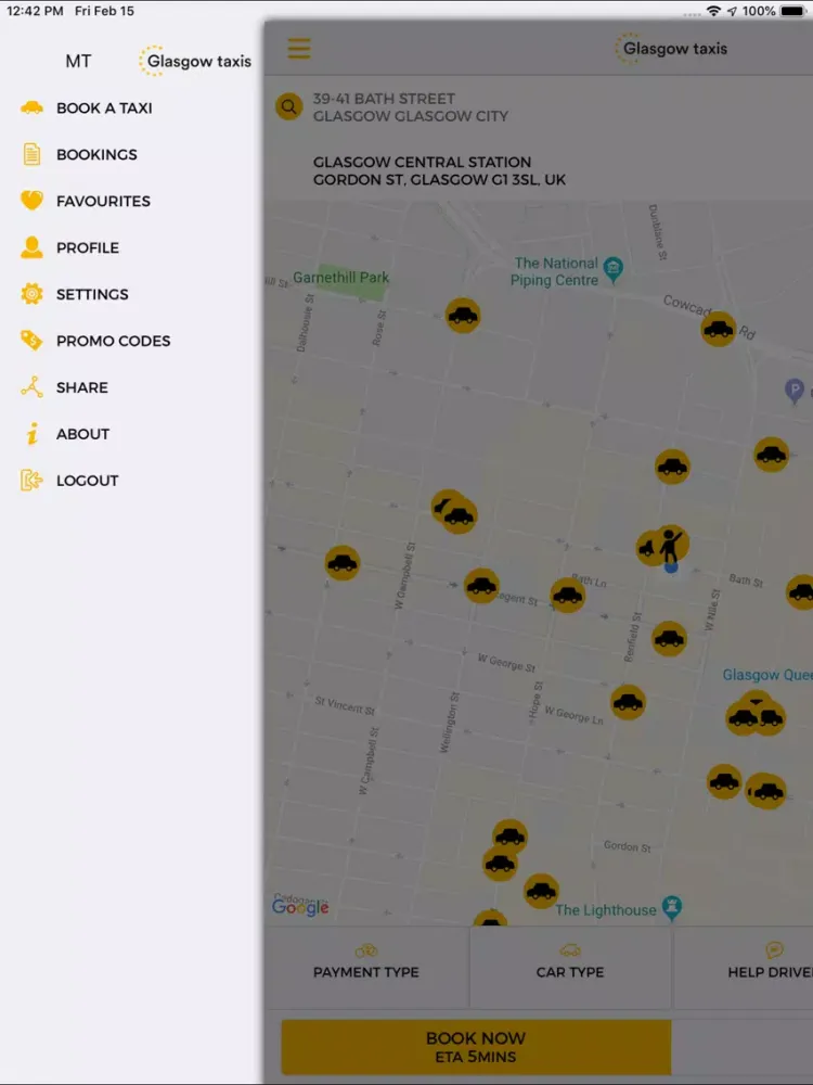 Glasgow Taxis iPad 应用截图