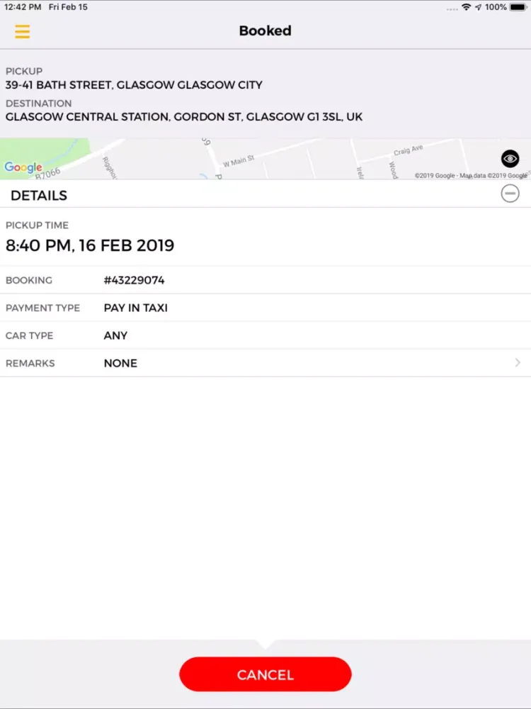 Glasgow Taxis iPad 应用截图