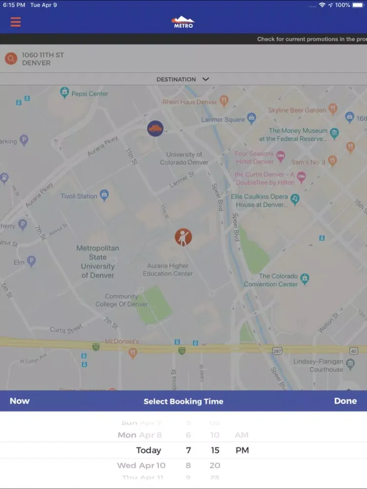 Denver Taxi App iPad  স্ক্রিনশট
