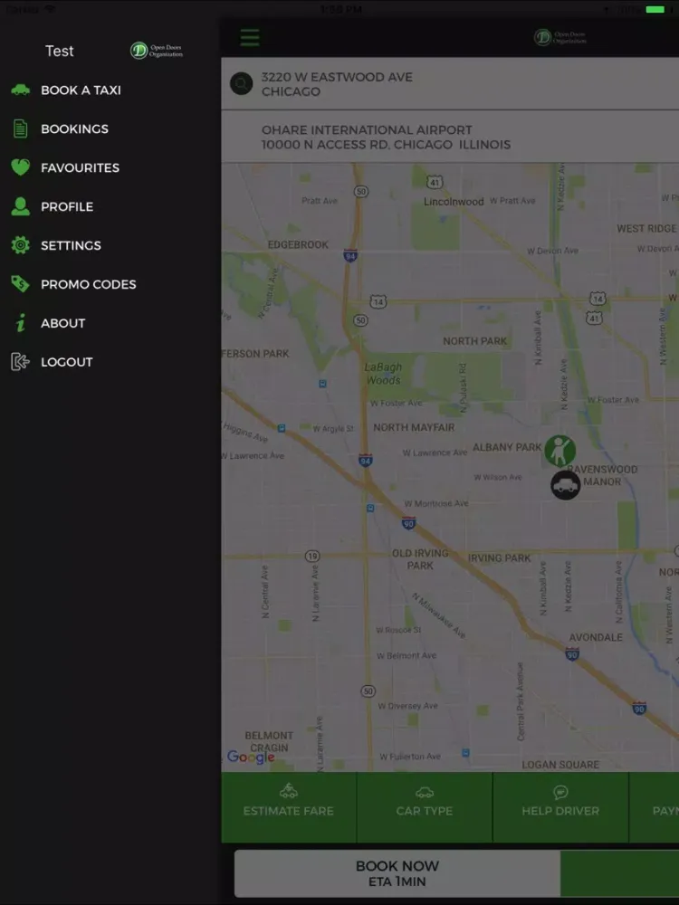 Capturas de pantalla de Open Taxis iPad 