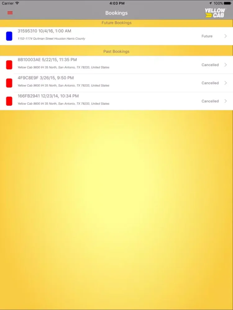 Hailacab Houston iPad  スクリーンショット