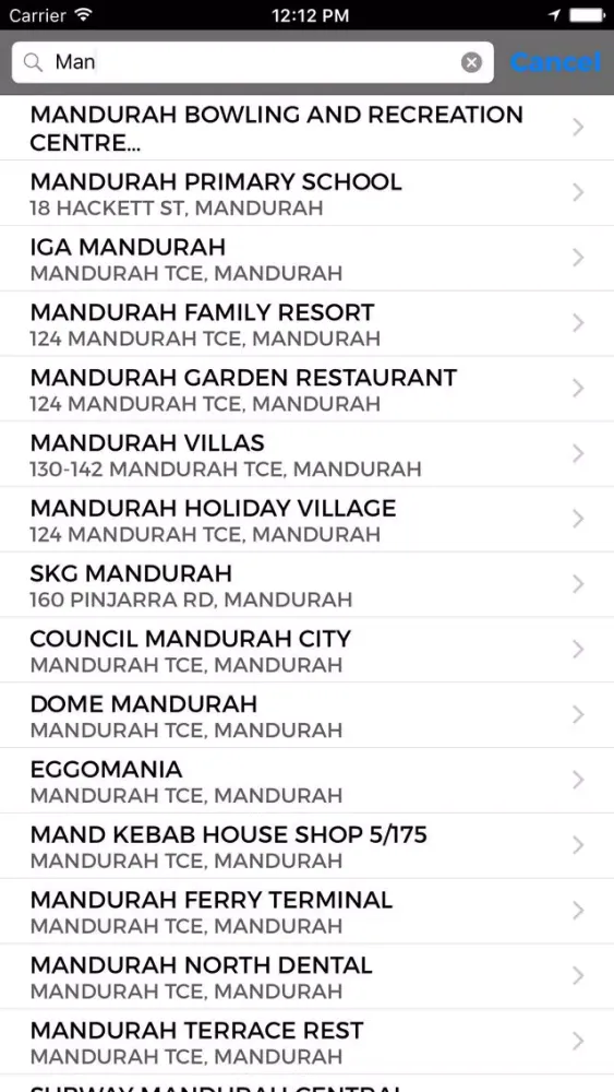 Tangkapan layar BWC Mandurah