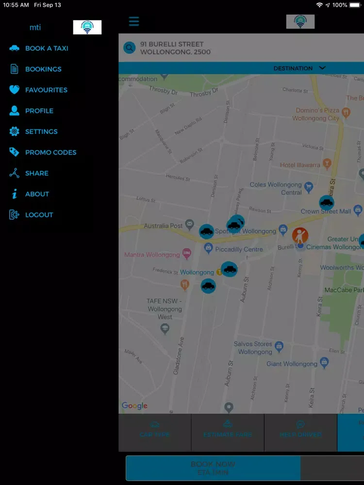 Captures d'écran de Illawarra Taxi Network iPad 