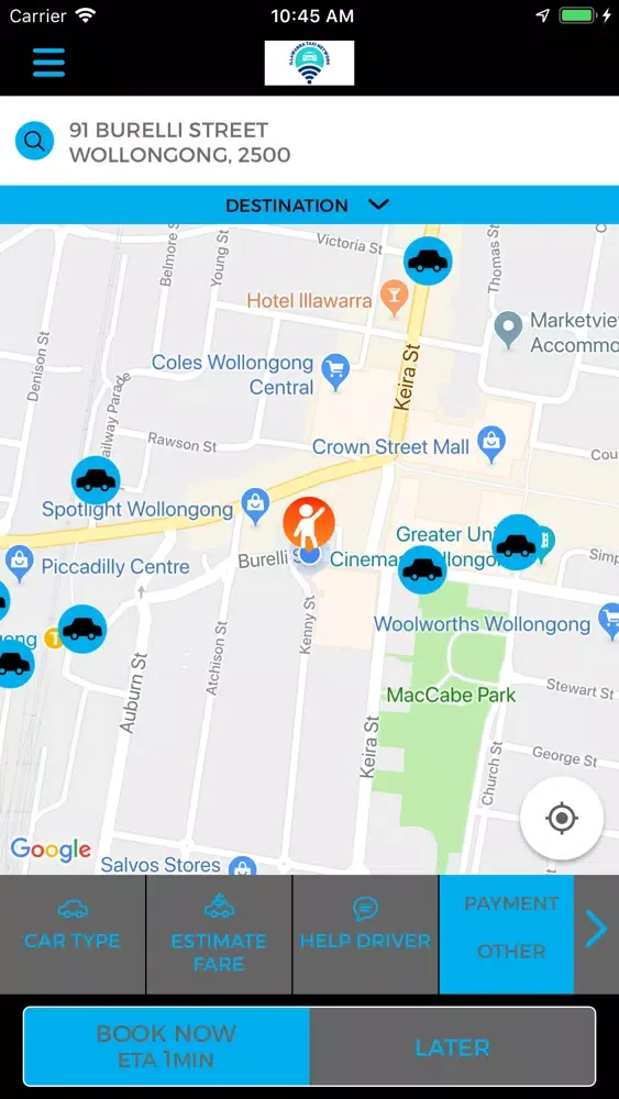 Captures d'écran de Illawarra Taxi Network