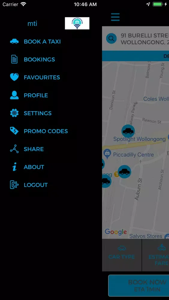 Captures d'écran de Illawarra Taxi Network