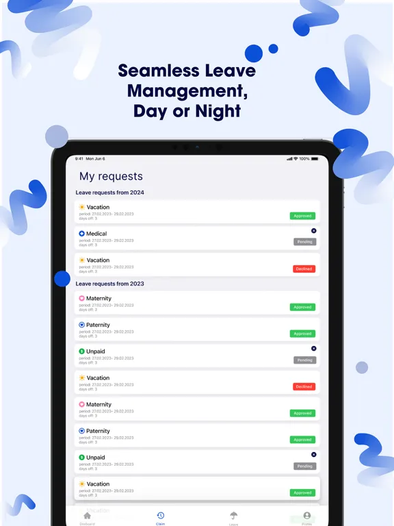 Claimit.app iPad  Screenshots