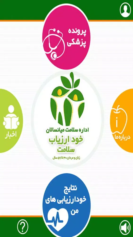 Captures d'écran de خود ارزیاب سلامت میانسالان