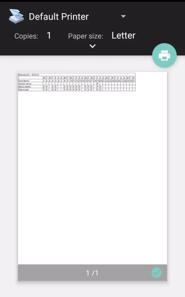 Captures d'écran de Attendance Register