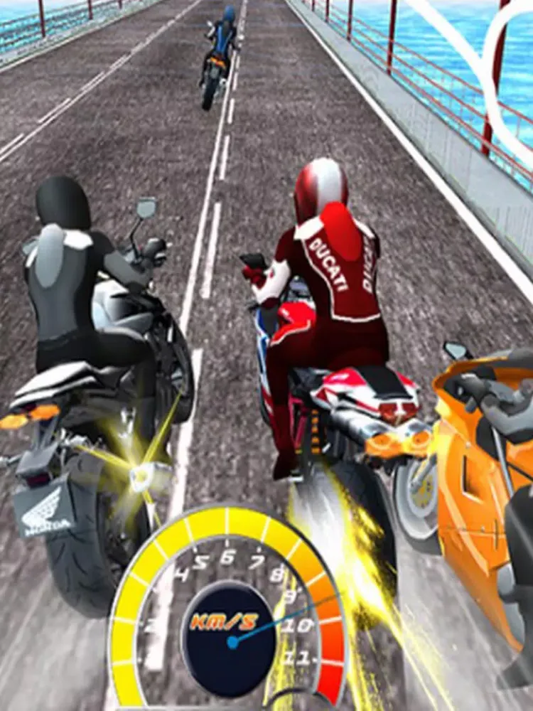 Capturas de pantalla de Crazy Bike Traffic Racing Free iPad 