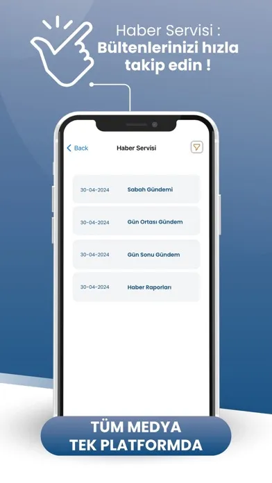 Tangkapan skrin Medya Takip Mobile