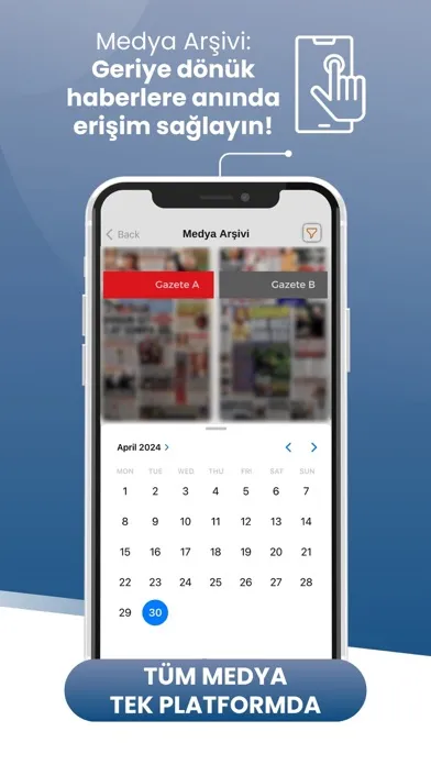 Tangkapan skrin Medya Takip Mobile