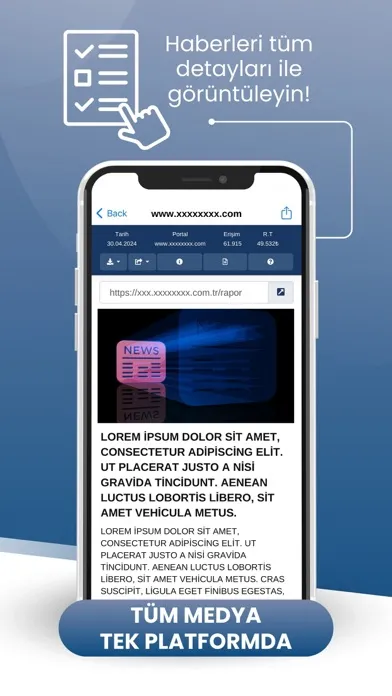 Tangkapan skrin Medya Takip Mobile