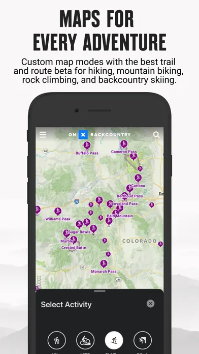 onX Backcountry Ski Tracks Screenshots