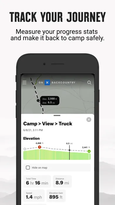 onX Backcountry Ski Tracks Screenshots