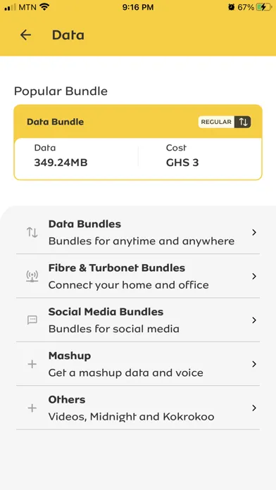 Capturas de pantalla de My MTN Ghana