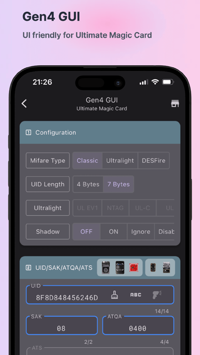 Tangkapan skrin MTools BLE RFID Reader