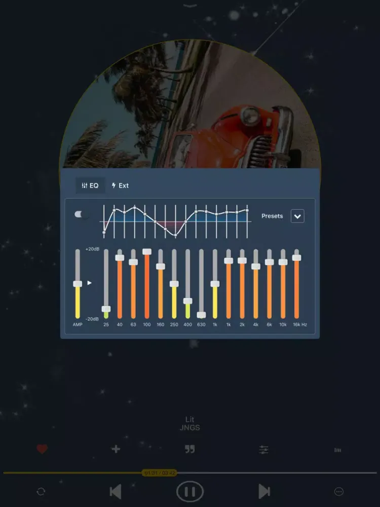 Скриншоты Equalizer Player iPad 